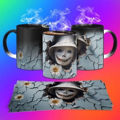 Caneca Halloween Imagem  3D