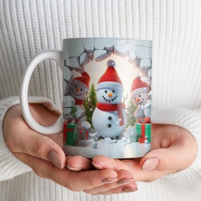 Caneca Natal Imagem 3D