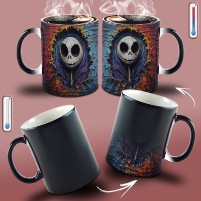 Caneca Terror Imagem  3D - Jack Skellington