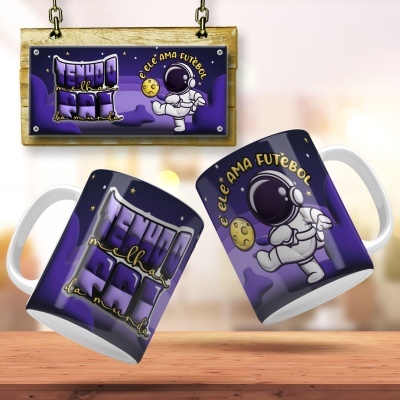 Caneca Pai Austronauta Bubble