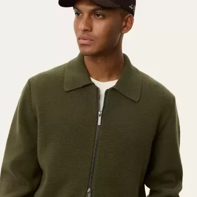 Les Deux - Fischer Cotton Milano Zip Overshirt