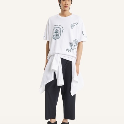 Maison Kitsuné - Art Nouveau Stamped Oversize Tee