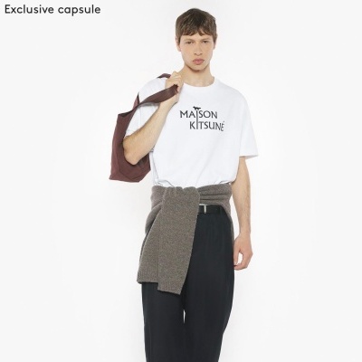 Maison Kitsuné - Logo Printed Crewneck T-Shirt