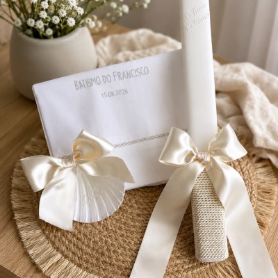Conjunto batismo "Simple and Delicate"