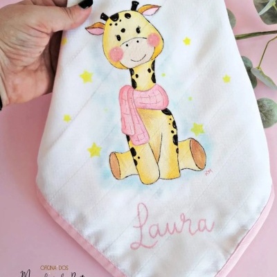 Fralda pintada "Girafinha"