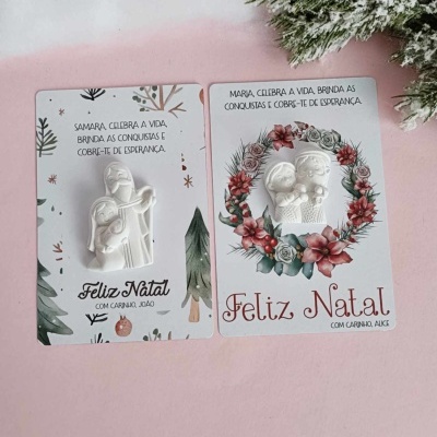 Pagela personalizada com presépio em pó cerâmico perfumado