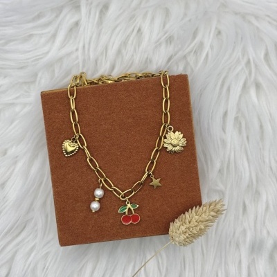 Colar Cerejas Charm