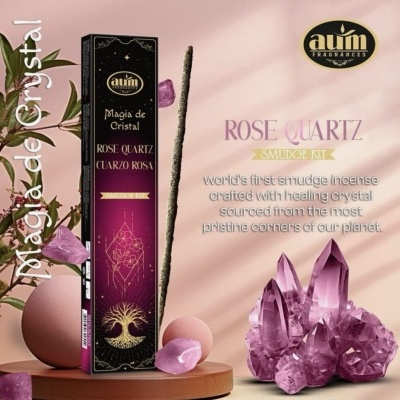 Aum Magia De Cristal 20G+Cristal Quartzo Rosa