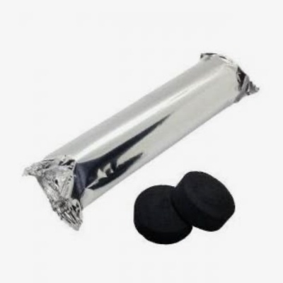 Pacote com 10 unidades de carvão acendimento instantâneo de 33 mm