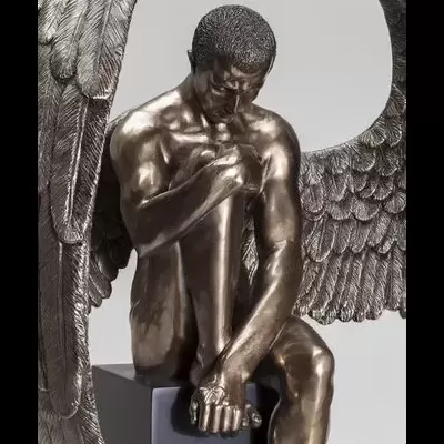 Escultura de resina FIGURA ANJO ASAS ABERTAS