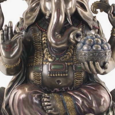 Figura Decorativa Ganesha Figuras Budas Coleção Oriental 60 cm