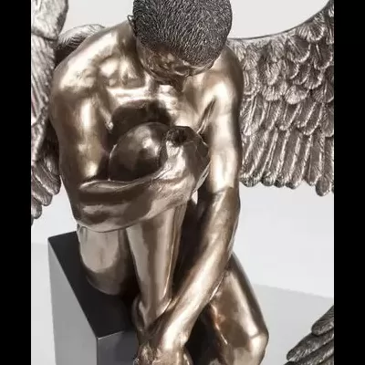 Escultura de resina FIGURA ANJO ASAS ABERTAS