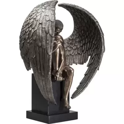 Escultura de resina FIGURA ANJO ASAS ABERTAS
