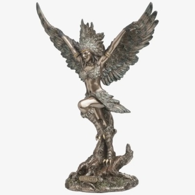 Harpy-Criatura Grega Das Tempestades Cinza 25*11*18cm