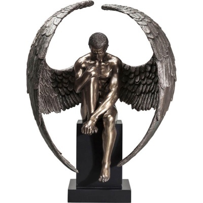 Escultura de resina FIGURA ANJO ASAS ABERTAS