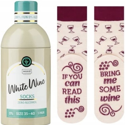 Socks If you can read this - white wine