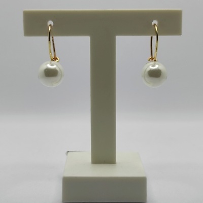 Brincos de ouro com pérolas