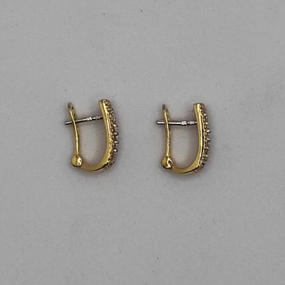 Brincos de ouro bicolor