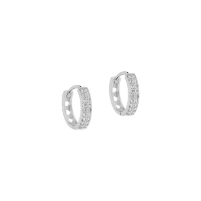 Argolas Prata Com Zirconias