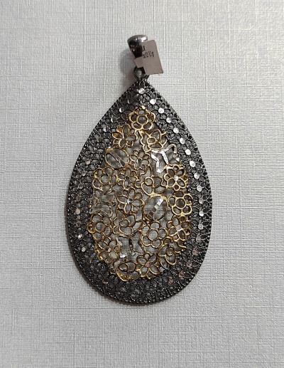 Medalha em prata oxidada