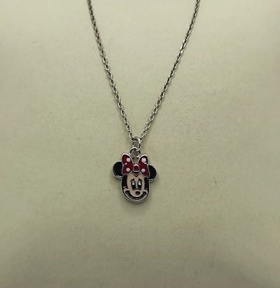 colar de prata Minnie