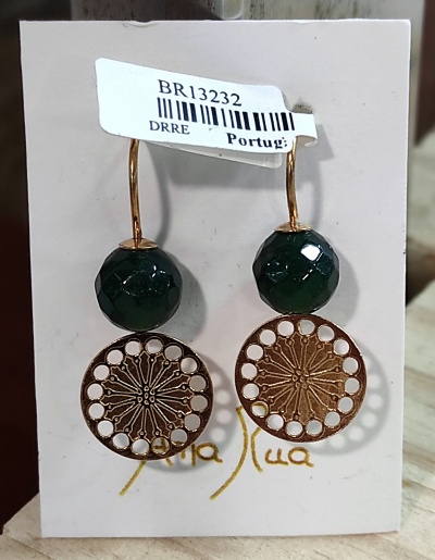 Brincos de prata dourada