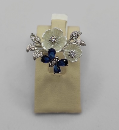 Anel de prata com borboleta