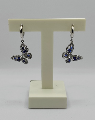 Brincos de prata borboleta