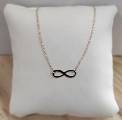 Colar ouro 9kts infinito