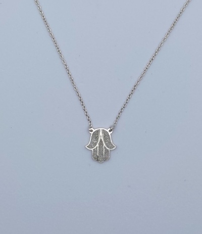 Colar de prata mão de fátima