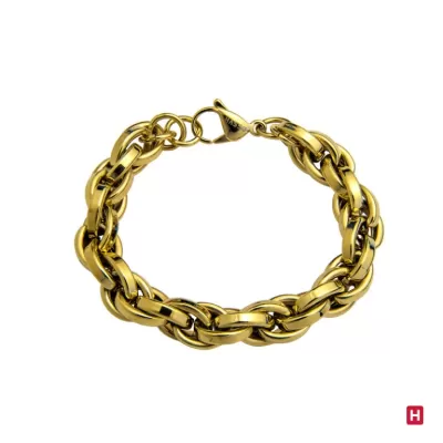 Pulseira Hassu Aço Senhora  Trança