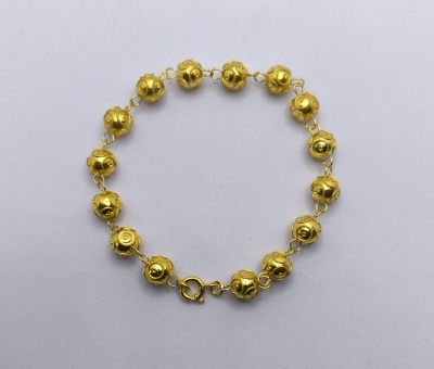 Pulseira de ouro contas de viana