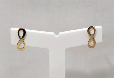 Brincos ouro 9kts infinito