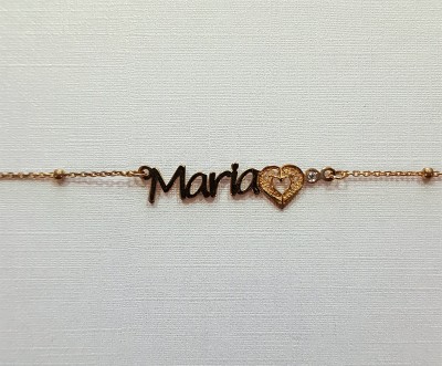 Pulseira prata com nome