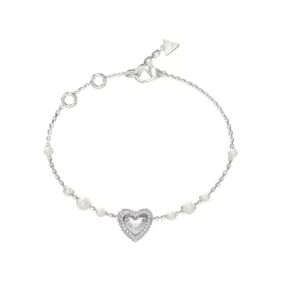 PULSEIRA GUESS BELOVED PRATEADO PÉROLAS