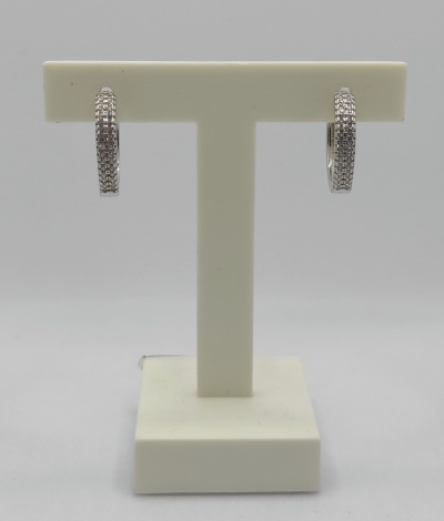 Argolas de prata com zircónias