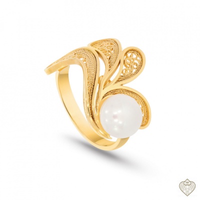 Anel filigrana Prata com pérola