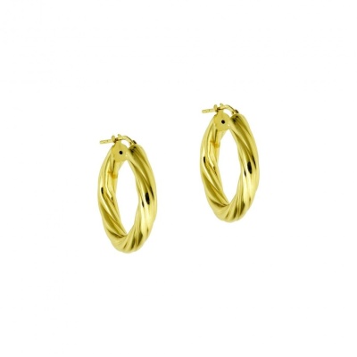 Argolas Quadradas Torcidas TOPÁZIO