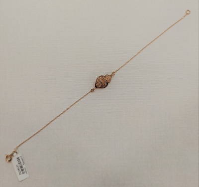 Pulseira de ouro coração de viana