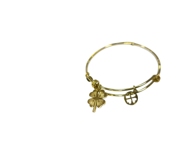 Pulseira Aço CO88 Trevo Dourado