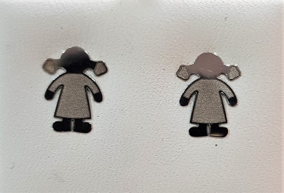 Brincos ouro branco menina