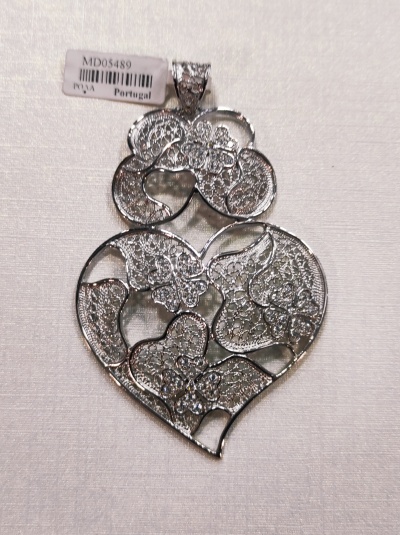 Coração de Filigrana em prata