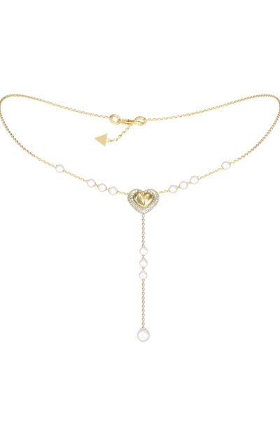 COLAR AÇO GUESS BELOVED DOURADO PÉROLAS
