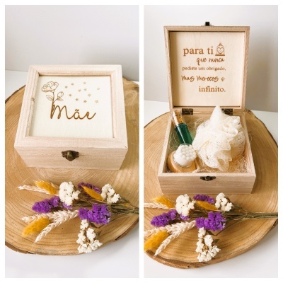 Caixa para mimarmos a nossa Mãe