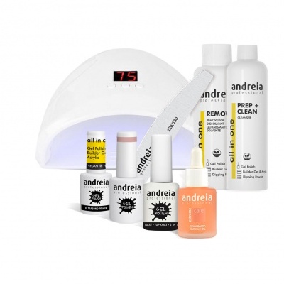 Kit Verniz Gel Andreia com Catalisador Led/UV 36W Branco