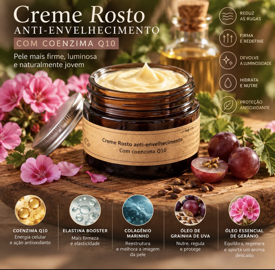 Creme&#x20;Antienvelhecimento&#x20;e&#x20;antioxidante&#x20;com&#x20;Q10