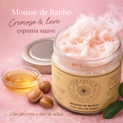 Mousse de Banho com óleo de Argão