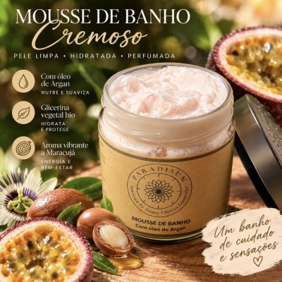 Mousse de Banho com óleo de Argão