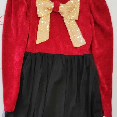 Vestidos de Manga cumprida com Tule de Brilhantes