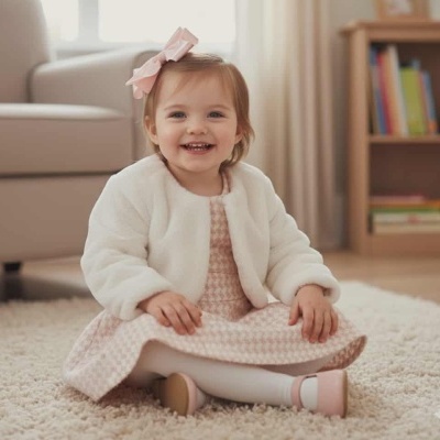 Casaco de Pelo curto de  Menina 12 meses aos 36 meses